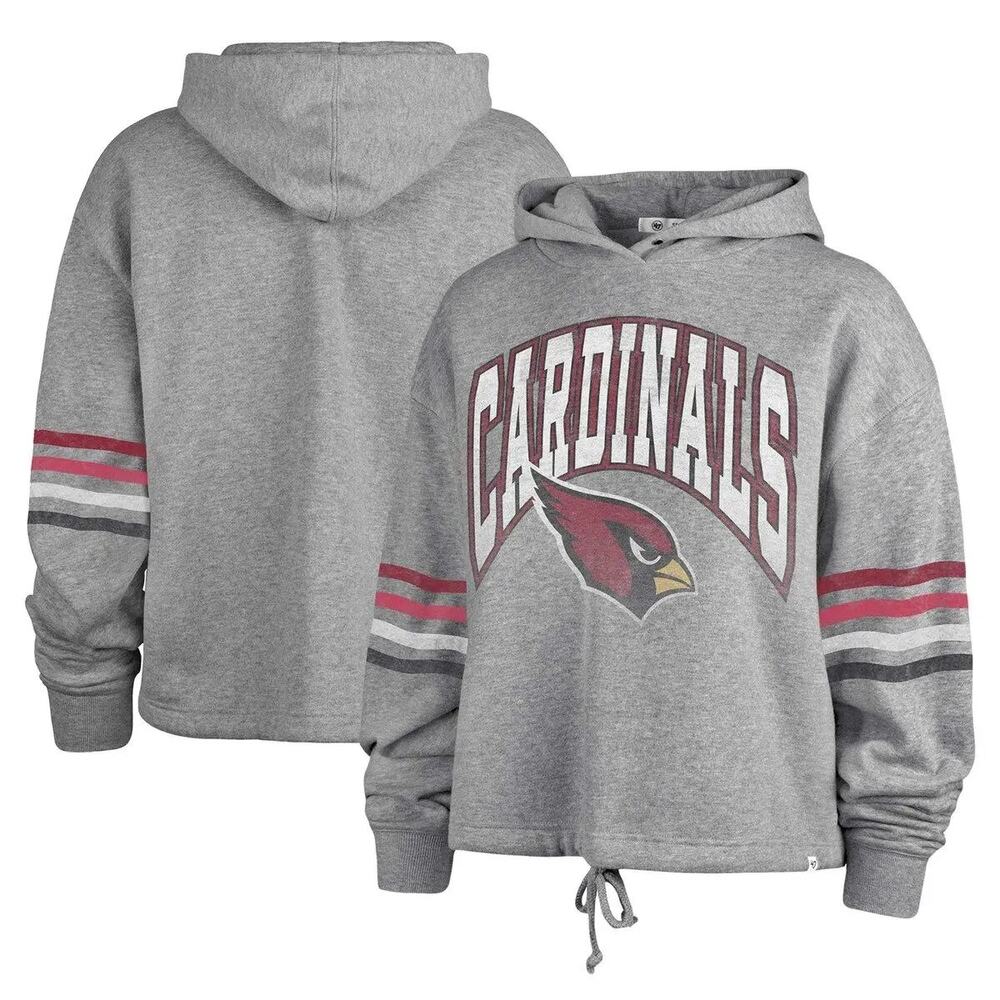 NWOT '47 Heather Gray Arizona Cardinals Upland Bennett Pullover Hoodie Medium